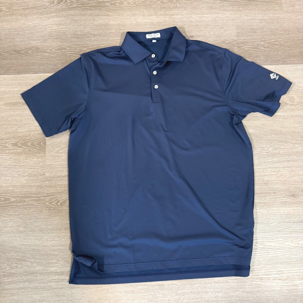 Peter Millar Polo Shirt Mens XL Navy Blue Summer Comfort Performance Charleston - Picture 1 of 7